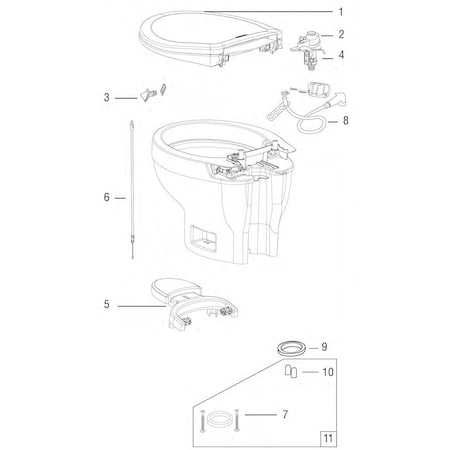 Thetford WHITE UNIV. BOLT CAP PKG 31713